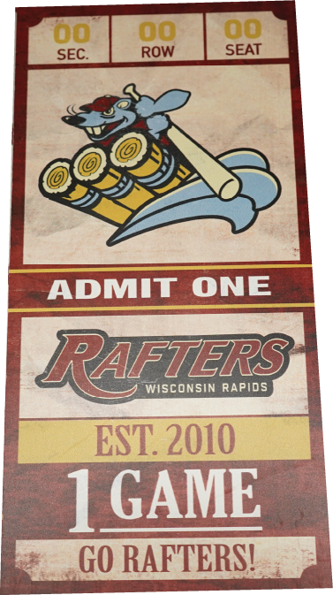 Rafters Ticket Wooden Plaque