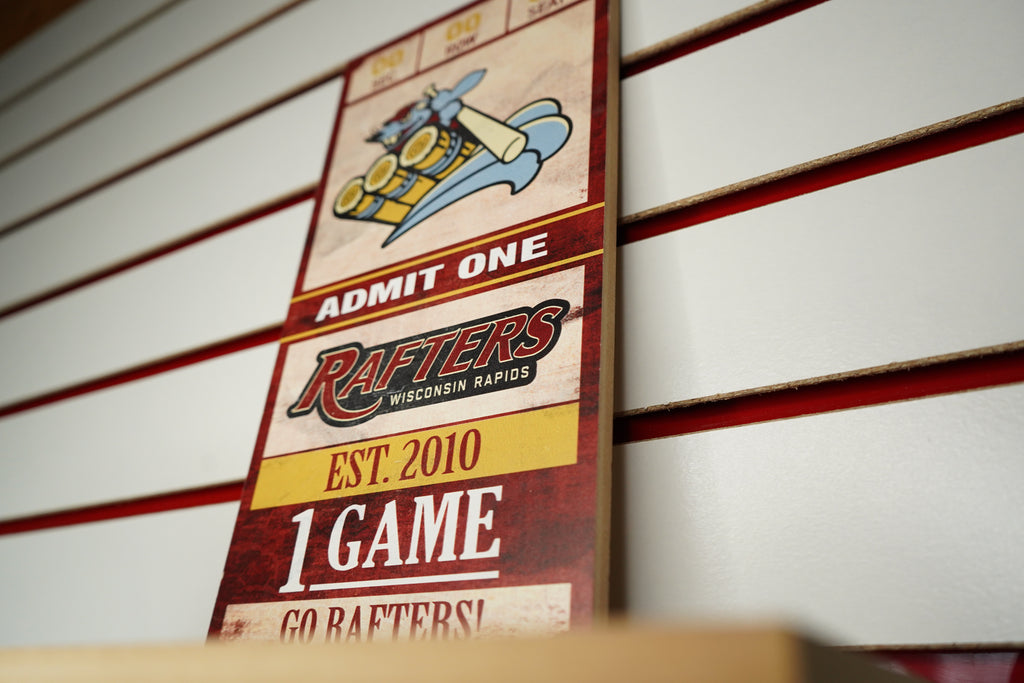 Rafters Ticket Wooden Plaque
