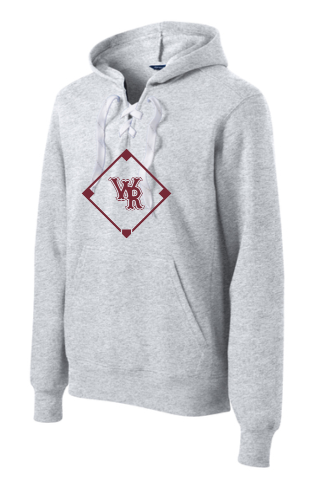 Diamond WR Lace Up Pullover Hooded Sweatshirt