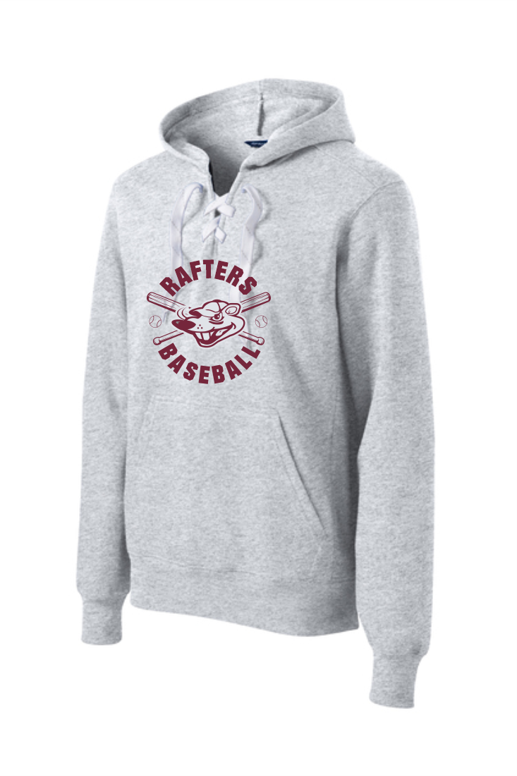 Rafters Roundel Lace up Pullover Hooded Sweatshirt